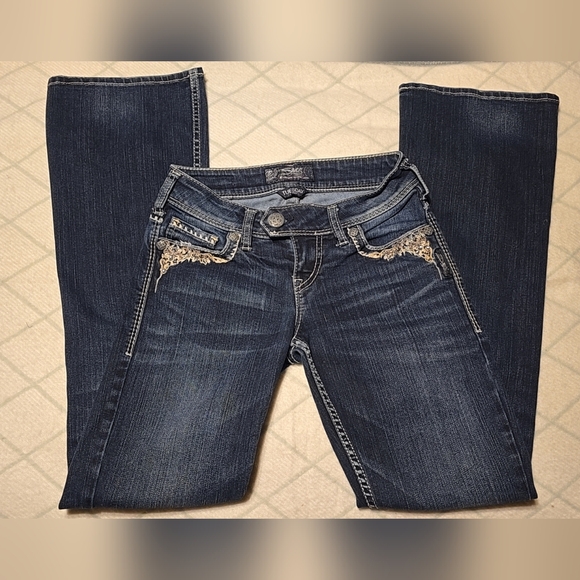 🤑SALE🤑Silver Jean's - Picture 1 of 6